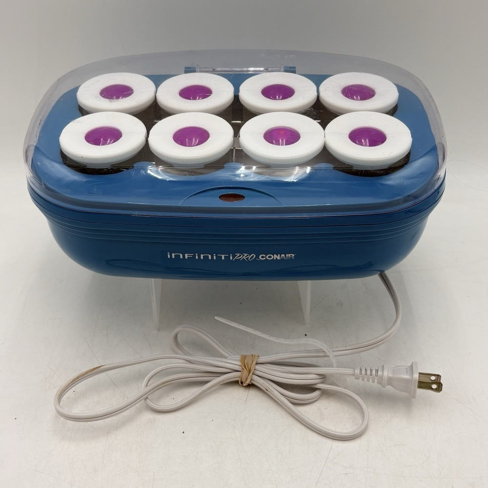 Conair Infiniti Pro Extra Big Curls 2" Flocked Hot Rollers Tested Works No Clips